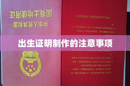 新巴尔虎右旗出生证明制作的注意事项