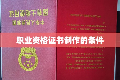 新巴尔虎右旗职业资格证书制作的条件
