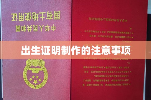 新巴尔虎右旗出生证明制作的注意事项