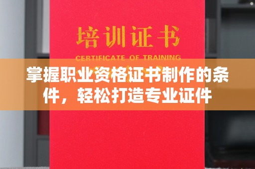 新巴尔虎右旗掌握职业资格证书制作的条件，轻松打造专业证件